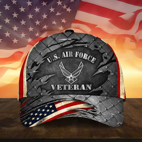 Maxcorners Premium U.S Multiple Service Veteran 3D Cap