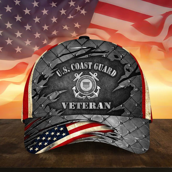 Maxcorners Premium U.S Multiple Service Veteran 3D Cap