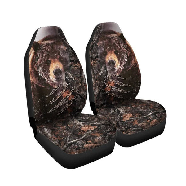 Maxcorners Bear Hunting Car Seat Cover