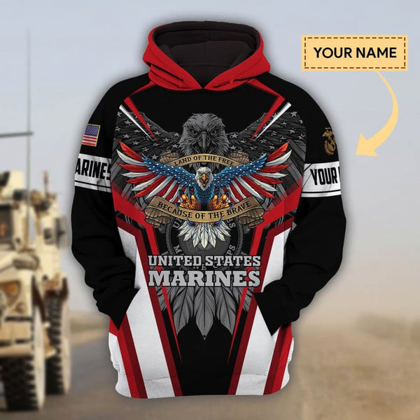 Maxcorners Custom Name Premium Unique Veteran All Over Printed Shirt