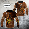 Maxcorners Personalized Firefighter Emergency 3D Shirt