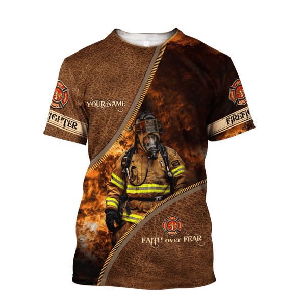 Maxcorners Personalized Firefighter Emergency 3D Shirt