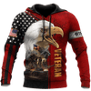 Maxcorners US Veteran - All Over Printed U.S Veteran Red Unisex