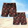 Maxcorners Skull Red Butterfly Mens Board Shorts