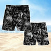 Maxcorners Skull Ghosy Black Skull Mens Board Shorts