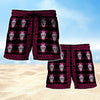 Maxcorners Sugar Pink Skull Mens Board Shorts