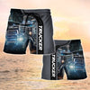 Maxcorners I Can't Stay Home Big Truck Shorts, Trucker Men's Swim Trunks, Trucker Shorts