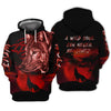 Maxcorners Wolf Red Background 3D Shirt