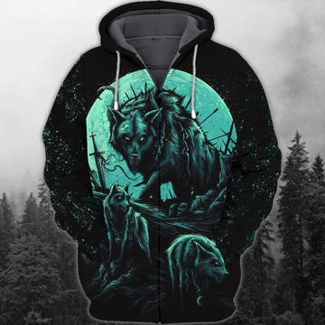 Maxcorners Wolf Nighttime 3D Shirt