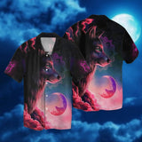 Maxcorners Wolf Red Sky Shirt