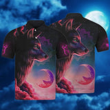 Maxcorners Wolf Red Sky Shirt