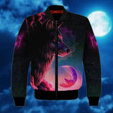 Maxcorners Wolf Red Sky Shirt