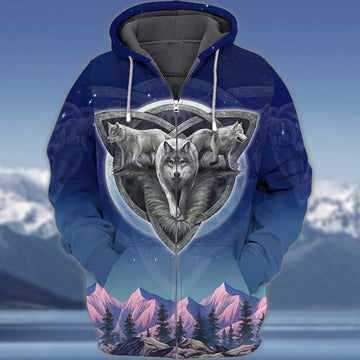 Maxcorners Wolf Blue Pink