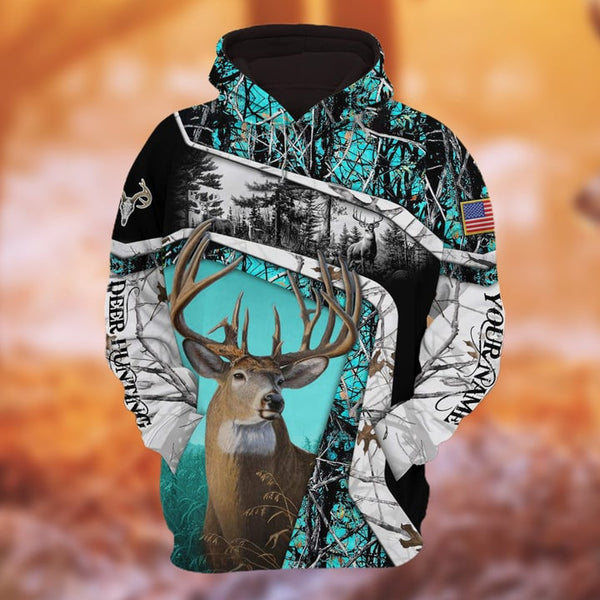 Maxcorners Personalized Name The Unique Hunting Hoodie & Zip Hoodie 3D Multicolor