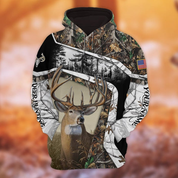 Maxcorners Personalized Name The Unique Hunting Hoodie & Zip Hoodie 3D Multicolor