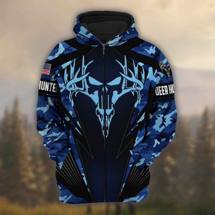 Maxcorners Personalized Name The Best Deer Hunting Hoodie & Zip Hoodie Camo Style 3D Multicolor