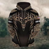 Maxcorners Personalized Name Premium Hunting Hoodie & Zip Hoodie 3D