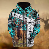 Maxcorners Personalized Name Deer Hunting  3D Hoodie & Zip Hoodie