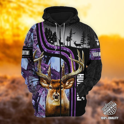 Maxcorners Personalized Name The Special Deer Hunting  3D Hoodie & Zip Hoodie