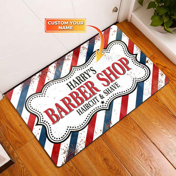 Maxcorners Welcome To Barber Shop Envelop  Personalized Doormat