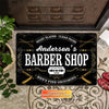 Maxcorners Barber Shop Men's Fine Grooming Doormat Personalized Name & Year