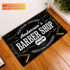 Maxcorners Barber Shop Men's Fine Grooming Doormat Personalized Name & Year