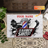Maxcorners Barber Shop Grand Opening Doormat Personalized
