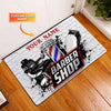 Maxcorners Barber Shop Grand Opening Doormat Personalized