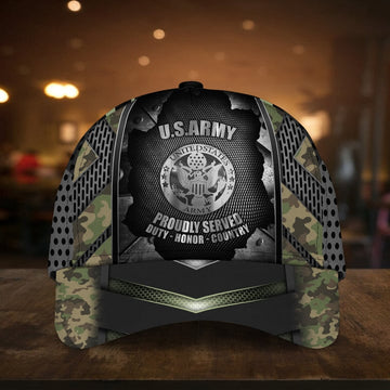 Maxcorners Camo Soldiers Multiservice U.S Veteran Cap