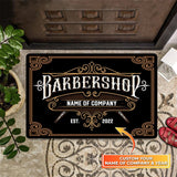 Maxcorners Personalized Name & Year Barber Shop Doormat