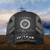 Maxcorners Unique Metal Camo US Veteran Cap