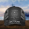 Maxcorners Unique Metal Camo US Veteran Cap