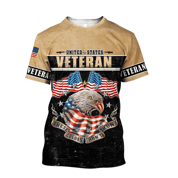 Maxcorners US Veteran - These Color Don't Run Unisex Shirts