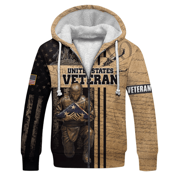 Maxcorners US Veteran - Honor The Fallen Brown Unisex Shirts