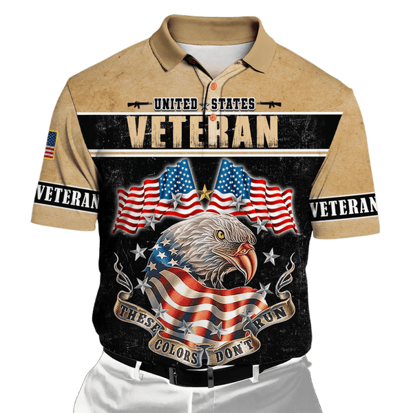 Maxcorners US Veteran - These Color Don't Run Unisex Shirts