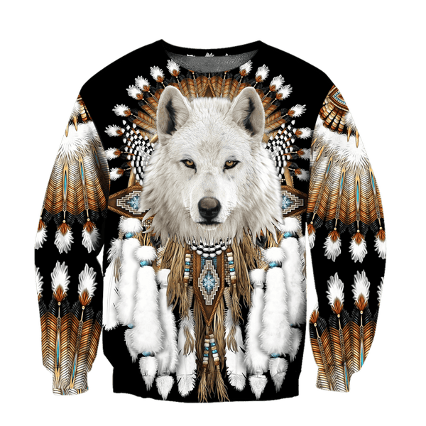 Maxcorners Love Wolf Native American Unisex