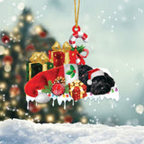 MAXCORNERS COCKAPOO (BLACK) MERRY CHRISTMAS HANGING ORNAMENT