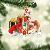 MAXCORNERS SHIBA INU MERRY CHRISTMAS HANGING ORNAMENT