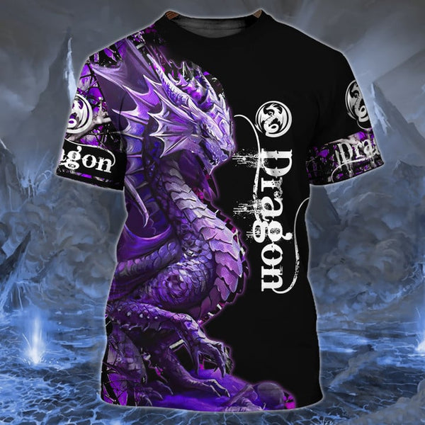 Maxcorners Violet Dragon Tattoo 3D Full Print Shirts SO2612