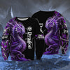 Maxcorners Violet Dragon Tattoo 3D Full Print Shirts SO2612