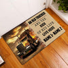 Maxcorners An Old Trucker 3D All Over Printed Pattern Personalized Name Doormat