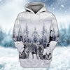Maxcorners 3D Wolf and Snow Shirts