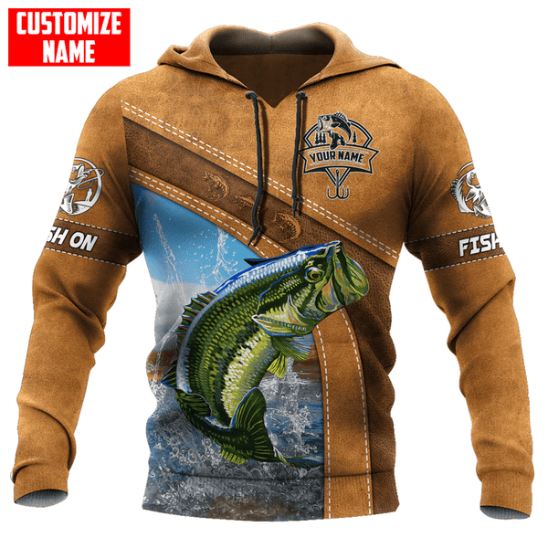 CUSTOM NAME BASS FISHING JUMPING COMBO HOODIE AND SWEATPANT