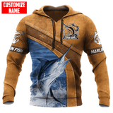 CUSTOM NAME MARLIN FISHING JUMPING COMBO HOODIE AND SWEATPANT