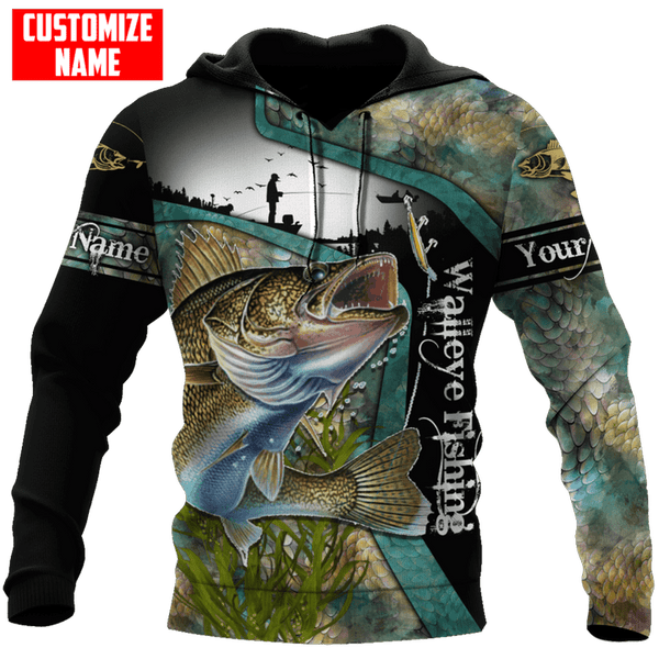 PERSONALIZED WALLEYE FISHING ALL OVER PRINTED COMBO HOODIE AND SWEATPANT FOR MEN AND WOMEN