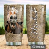 Maxcorners Personalized Horse Break Through Stainless Steel Tumbler