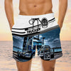 Maxcorners Tow Truck Driver Shorts, Trucker Men's Swim Trunks, Trucker Shorts, Truck Shorts