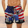 Maxcorners Trucker Men's Swim Trunks, Trucker Shorts, Trucker Shorts