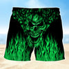 Maxcorners  Green Skull Mens Board Shorts