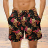 Maxcorners Skull Rose Mens Board Shorts